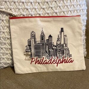 Philadelphia Skyline Canvas Pouch